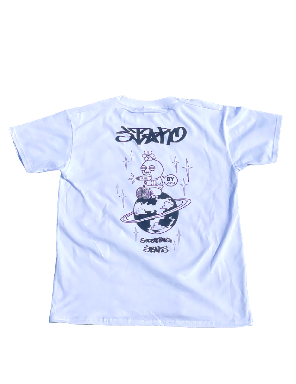 White shooting stars T-shirt